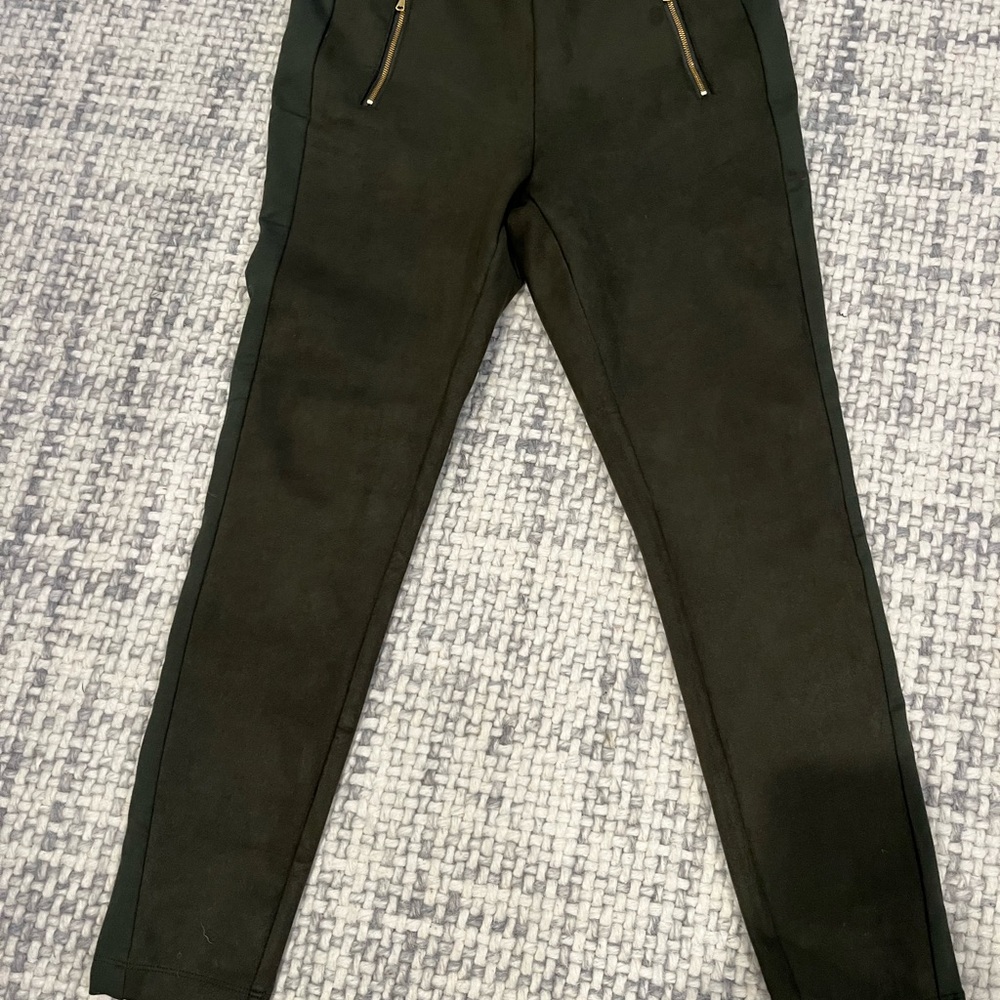 LOFT Olive Green Faux suede Pants